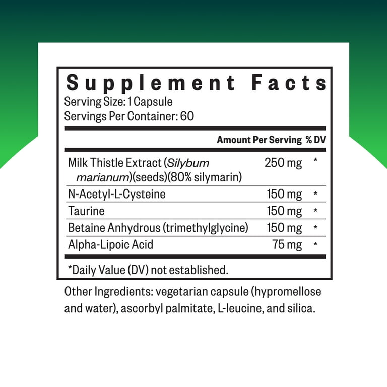 Seeking Health Liver Nutrients - Health Supplement for Glutathione  Production Support - Liver Cell Function Support with Milk Thistle,  Alpha-Lipoic Acid & N-Acetyl-L-Cysteine - 60 Capsules