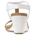 thumbnail image 2 of Style & Co. Womens Mulan Faux Leather T-Strap Wedge Sandals, 2 of 3