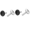 Unique Bargains 4 Pcs Metal Threaded Rod Round Plastic Base Leveling Foot Chair Glide 35mm Long