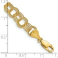 thumbnail image 3 of 14K Yellow Gold Solid Triple Link Charm Bracelet Made In Peru do537-8, 3 of 5