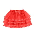thumbnail image 2 of Xdegoge Tutu for Girls 4 Layered Tulle Skirt Fluffy Cute Cake Princess Skirts Elastic Waist Bow Leisure Clothing Dancing Party Costume Back to School Outfits Size 2-13, 2 of 5
