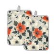 thumbnail image 7 of Yayeee Pot Holders Kitchen Heat Resistant with Pocket 7"x9.8" Cotton Oven Cooking Hot Pads, Large Red Floral Pattern, 7 of 7