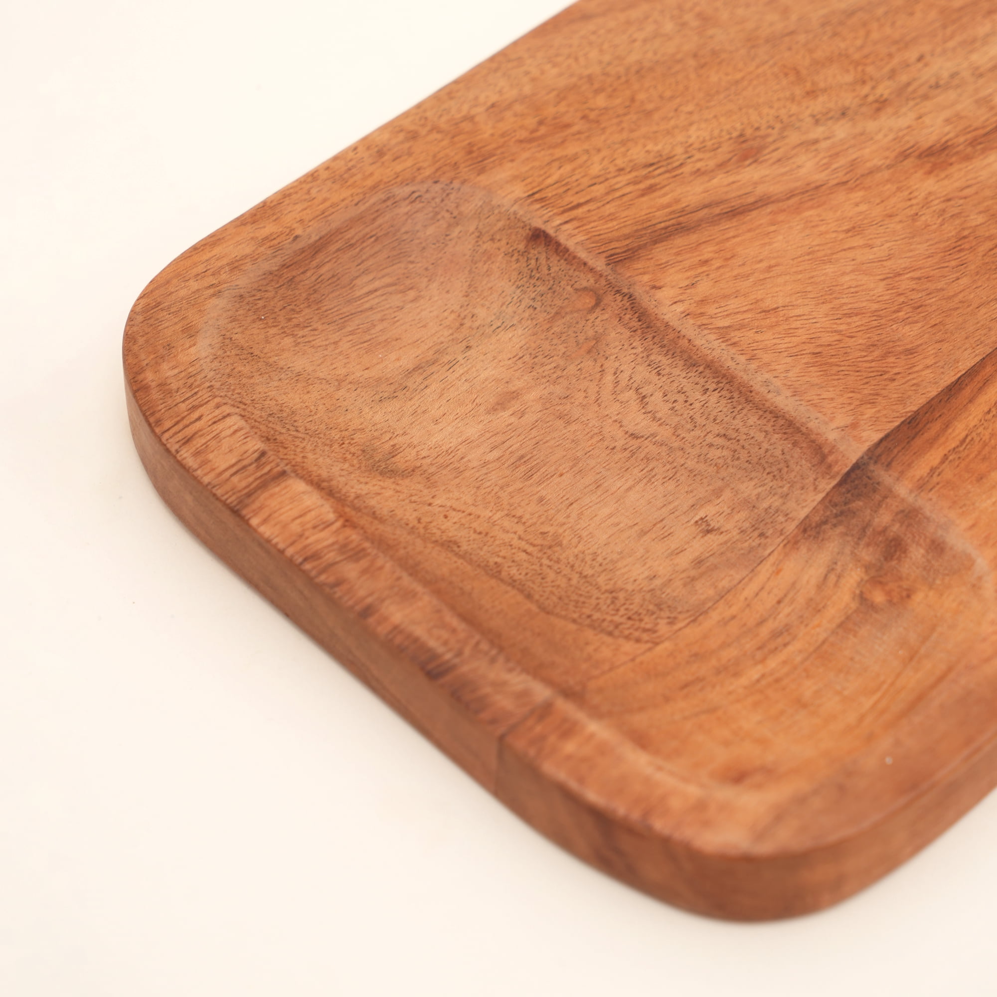 Acacia Wood Cutting Board with Built-In Handle, Handcrafted Wooden Chopping Board, Natural Finish Kitchen Prep & Serving Board for Bread, Cheese, Fruits & Charcuterie, 7.75 x 0.75 x 12 Inches