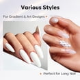thumbnail image 6 of modelones Gel Top Coat Base Coat and White Gel Nail Polish 3 Pcs No Wipe Spring Gel Polish Set, Soak Off Nail Lamp Acid Free No Wipe Clear Base Top Gel Nail Polish Art Manicure Gifts for Women, 6 of 9