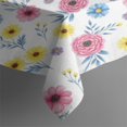 thumbnail image 3 of Pioneer Flower Floral Print Pattern Rectangle Tablecloth 60"x84", Waterproof Polyester Table Cloth, Wipeable Spillproof for Dining Camping Indoor Outdoor, 3 of 5