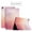 Peach Pink, variant on ELEHOLD for iPad Mini 6th Generation 8.3 inch 2021 Colorful Case, Slim Lightweight Smart Auto Sleep/Wake Stand Stripe Non-Slip Shockproof Watercolor Painting Style Case, Fog Blue