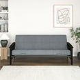 thumbnail image 2 of RealRooms Elbi Full Size Wood Arm and Black Metal Futon Frame, Espresso, 2 of 9