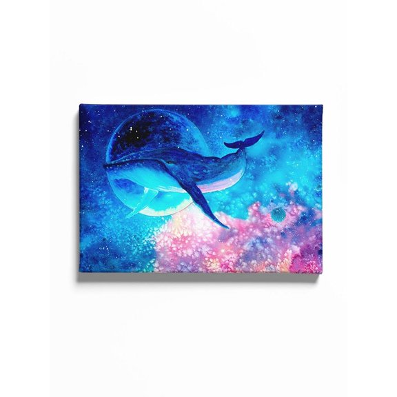 Whale Diving Into Deep Space 20x30 Canvas -Image by Shutterstock,