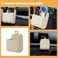 thumbnail image 3 of FENGGUIQU Bolsa Para Almacenamiento En Ventilación De Auto Beige En Piel PU Con Estético Creativo, 3 of 8