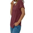 thumbnail image 3 of Shine Up Blouses for Women Casual V Neck Shirts Summer Sweaters Short Sleeve Tunic Tops, 3 of 5
