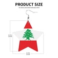 thumbnail image 3 of Leather Earrings Dangle For Women Lebanese Flag Trendy Star Earrings Lightweight Fashion, 3 of 6