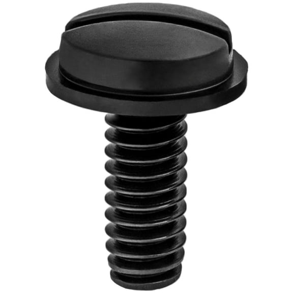 AMZ Clips And Fasteners Black Nylon Lic Plate Screw 1/4-20 X 5/8