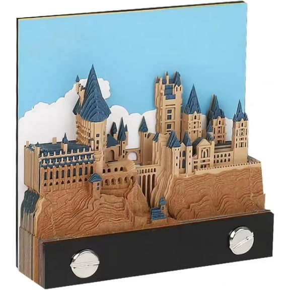 Time Piece Calendar 2024,3D Calendar 2024,3D Memo Pad,Desk Calendar Memo Pad With LED Lights,Tear-Off Paper DIY,Ideal for Bedroom/Office/Reading Room/Studio (A)