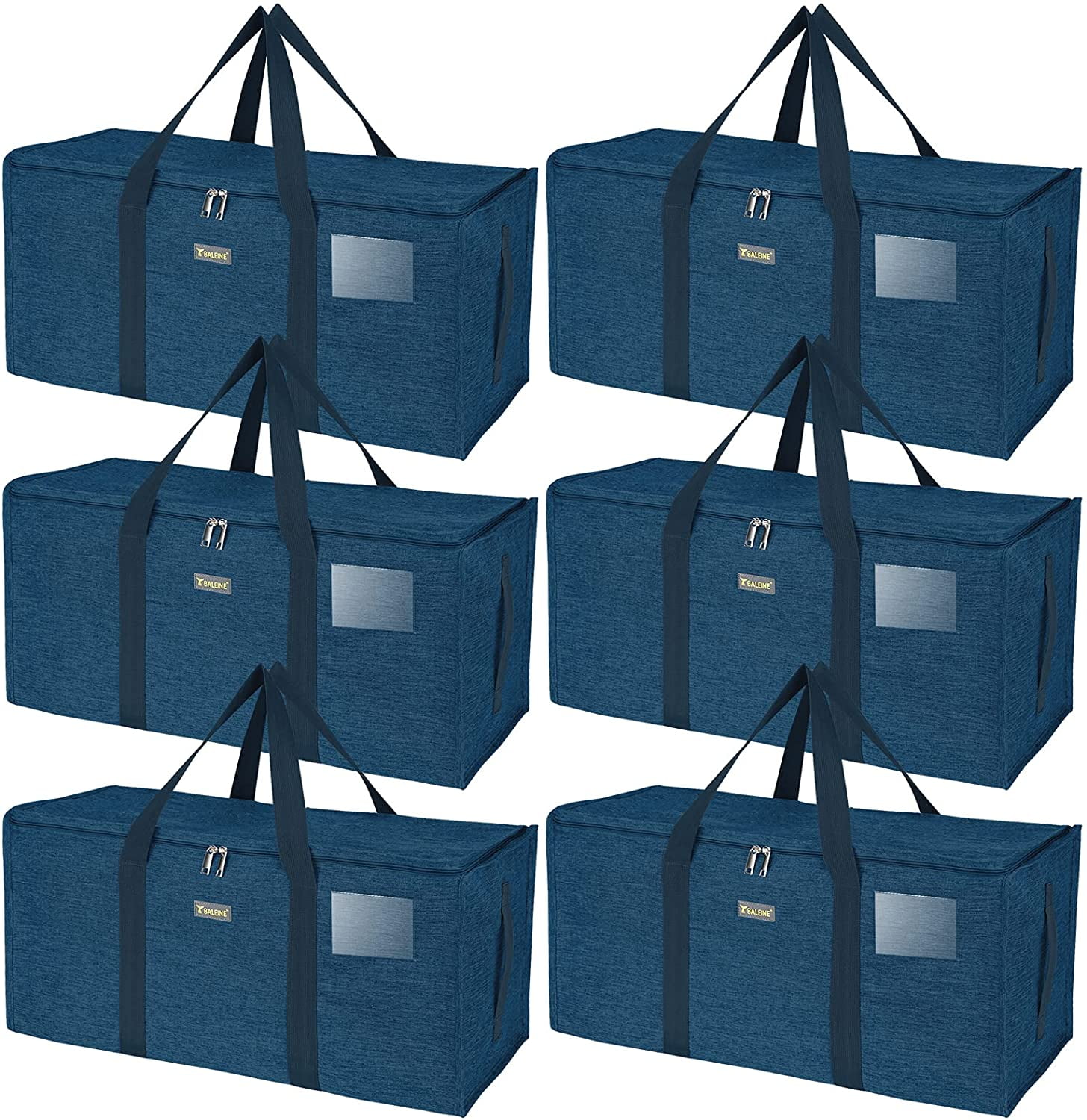 HTWW Extra Large Storage Tote with Zippers & Carrying Handles