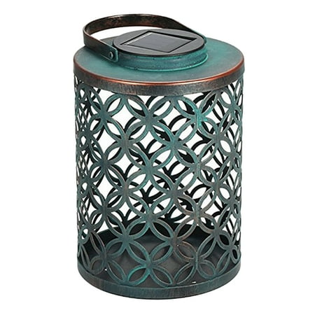 

Solar Iron Wind Lamp/Lantern/ Electrified Retro Money Hole Hollow Wind Lamp