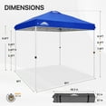 thumbnail image 5 of EAGLE PEAK 8 x 8 Pop Up Canopy Tent Instant Outdoor Canopy Easy Set-up Straight Leg Folding Shelter, 5 of 10
