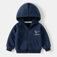 thumbnail image 2 of Utlike Toddler Boys Jacket Baby Long Sleeve Dinosaur Print Hoody Jacket Zip Up Coat Fall Winter Outwear Boys Back To School Season Jackets Athletic Fit Size 12 Months-18 Months, 2 of 4