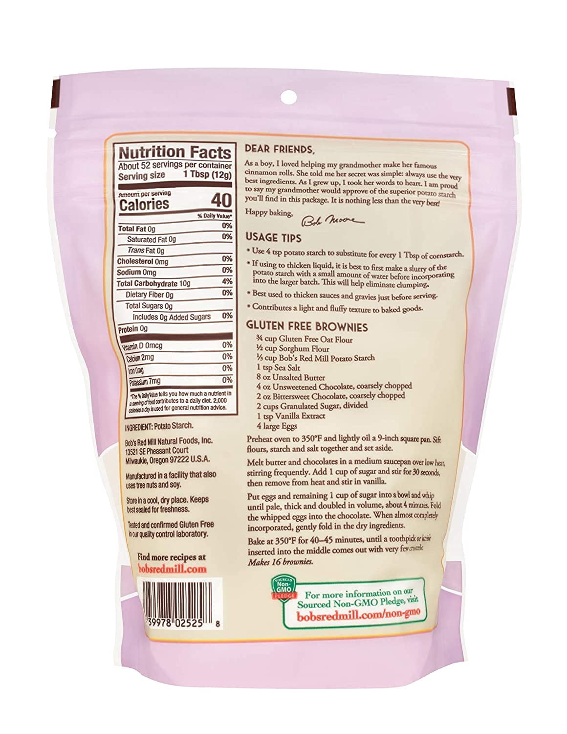 Bob'S Red Mill Potato Starch Gf, 22 Oz
