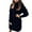 Black, variant on Viikei Cardigan Sweaters for Women Plus Size Women's Crew Neck Style Knit Solid Color Loose Pullover Knit Sweater