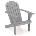 thumbnail image 1 of Costway Patio Adirondack Chair with Inclined Seat High Backrest & Wide Armrests Gray, 1 of 8