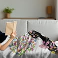 thumbnail image 3 of Zodiac Capricorn Soft Flannel Fleece Blanket, Woman Silhouette with Horns and Blooming Colorful Floral Elements Design, Cozy Plush for Indoor and Outdoor Use, 70" x 90", Multicolor, by Ambesonne, 3 of 5