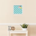 thumbnail image 3 of PinPix 14x14 Custom Cork Bulletin Board Diamond Modern Pattern Aqua White Poster Board Has a Fabric Style Canvas Finish, Framed in Diamond Modern Pattern Aqua White, by ArtToFrames (PinPix-1799), 3 of 5