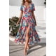 thumbnail image 3 of Vestido PRETTYGARDEN Mujer Boho Floral Maxi Cruzado XL, 3 of 7