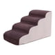 thumbnail image 2 of Escaleras para perros y mascotas de 4 escalones, rampa pequeña para casa de gatos, cubierta lavable portátil suave, rampa de escalera para gatos para Café, 2 of 9