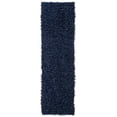 thumbnail image 4 of SAFAVIEH Sheep Cherette Solid Polyester Shag Runner Rug, Navy, 2'3" x 8', 4 of 6