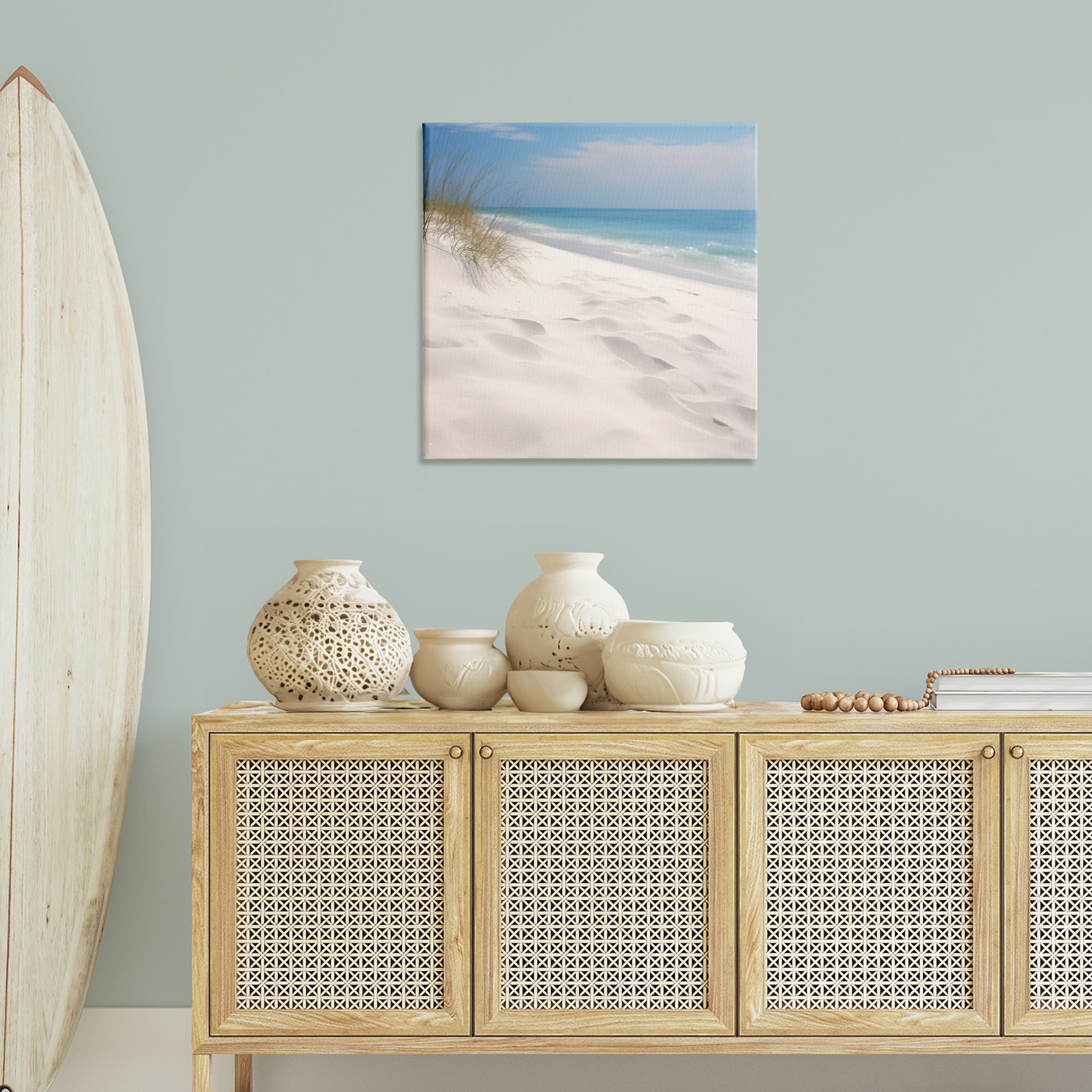 Stupell Industries Seabreeze Sandy Footprints Landscape Photography Gallery Wrapped Canvas Art Print Wall Art, 30 x 30