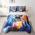 thumbnail image 2 of Manfei Boys Girls Video Game Twin Bedding Sets 7-Piece,Abstract Gamepads Bedding Comforter Set Microfiber,Gradient Lightning Gamer Breathable Sheet Sets,Luxury Bedroom Decor,Reversible, 2 of 8