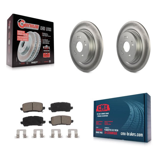 Transit Auto Rear Coated Disc Brake Rotors and Ceramic Pads Kit for Car 2015-2020 Acura TLX KGC-101833