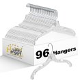 thumbnail image 1 of Perchas de plástico transparentes Quality Hangers, paquete de 96, 43 cm, 1 of 6
