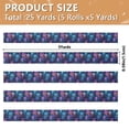 thumbnail image 3 of 5 Rolls Christmas Ribbon 1.5 inch Wide Decorative Ribbon for Gift Wrapping and Holiday Decorations Jellyfish Swim in The Deep Sea, 3 of 7