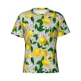 thumbnail image 3 of Naloa Lemon Seamless Pattern Oil Painting Effect Men's T-Shirt Sport T-shirt Men's Basic Tee Casual Men's Shirt, Round Neck, Short Sleeves - XX-Large, 3 of 5