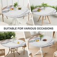 thumbnail image 7 of White Gray Rose Gold Marble Pattern Round Fitted Tablecloth with Elastic Edge,Dining Table Cover Waterproof,Outdoor Round Tablecloth for Camping,Dining,Indoor and Outdoor, 7 of 7