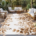 thumbnail image 2 of Brown Eucalyptus Leaves Outdoor Rug for Patio/Deck/Porch, Non-Slip Large Area Rug 6 x 9 Ft, Spring Summer Botanical Indoor Outdoor Rugs Washable Area Rugs, Reversible Camping Rug Carpet Runner, 2 of 8