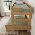 thumbnail image 2 of Plank+Beam Solid Wood Farmhouse Twin over Full Bunk Bed, Pecan, 2 of 5