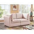 thumbnail image 4 of Meridian Furniture Jacob Pink Velvet Modular Sofa, 4 of 10