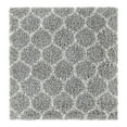 thumbnail image 2 of Unique Loom Trellis Shag Collection Area Rug - Ruby (4' Square Gray/Ivory), 2 of 10