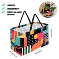 thumbnail image 2 of Geometric Cube Premium Oxford Cloth Reusable Foldable Shopping Bag – Large Capacity for Picnic Baskets, Toy Baskets, and Shopping Baskets, 2 of 7