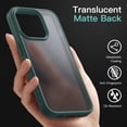 thumbnail image 4 of JETech Matte Case for iPhone 14 Pro 6.1-Inch, Shockproof Military Grade Drop Protection, Frosted Translucent Back Phone Cover, Anti-Fingerprint (Dark Green), 4 of 6