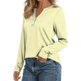 thumbnail image 4 of Fall Outfits for Women 2025, Yigetop Women Fashion Casual Long Sleeve Button Tops Shirts Blouses Tops Long Sleeve Shirts for Women Beige L, 4 of 6