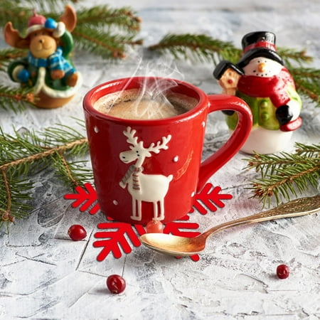 

Christmas Decorations Placemats Insulation Mat Dinner Mat Christmas Scald Proof Table Mat Bowl Mat Nordic Simple Pot Mat Snowflake Insulation Mat