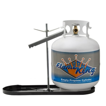 Flame King Dual RV Propane Tank Holder for 20LB Tanks (Sold Separately) – RV and Trailer Accessory