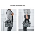 thumbnail image 6 of Insulated Crossbody Lunch Bag 10L Lunch Tote with Adjustable Shoulder Strap for Work Office Picnic Silver Flowers Pattern, 6 of 6