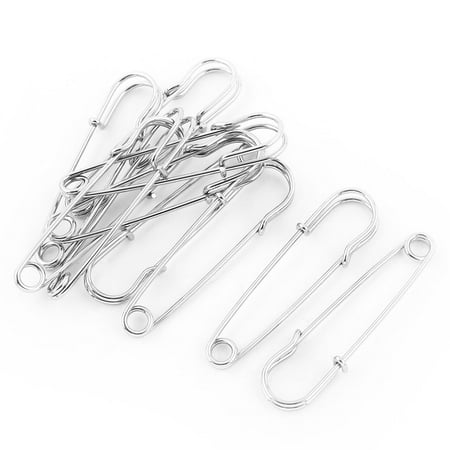 Rose Silver Tone Brooch - Skirts Kilts Crafts Fastening Pins Brooches Silver Tone 6cm Length 10pcs