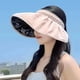 thumbnail image 4 of Zhuge Visera para mujer con protección UV mejorada, sombrero para el sol plegable para mujer, este sombrero de concha se puede usar como diadema (azul marino), 4 of 4
