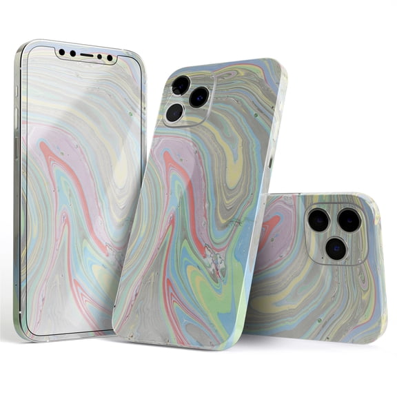 DesignSkinz Marbleized Swirling Colors v2 Full-Body Skin Decal Wrap Cover for iPhone 16