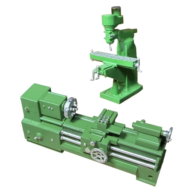 Taladro de banco de torno modelo 1:64 herramienta de reparación modelo escultura en miniatura realista para colocar